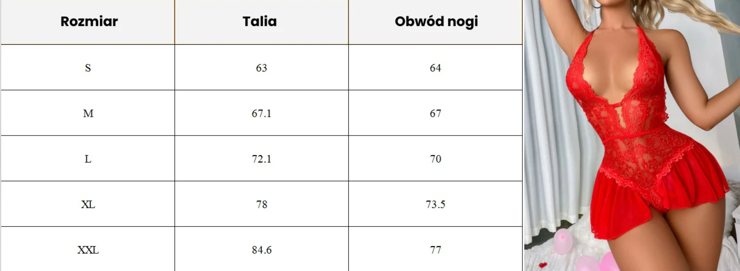 Sensualna piżama z koronką